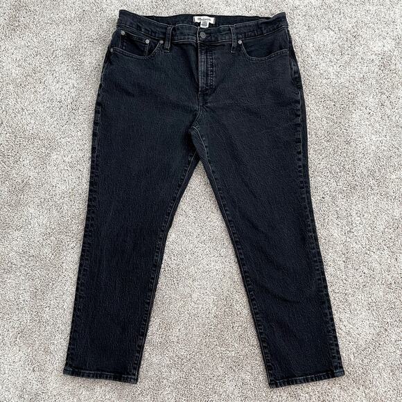 Madewell The Mid rise Perfect Vintage Jeans Women's 32 Black - Picture 1 of 14